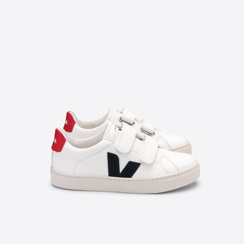 Tenis Veja Niños Outlet - Esplar Velcro Zapatillas Blancas ES2590946